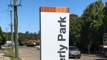 A new suburb sign erected by Georges River in Beverley Park has been misspelt. Picture: Supplied