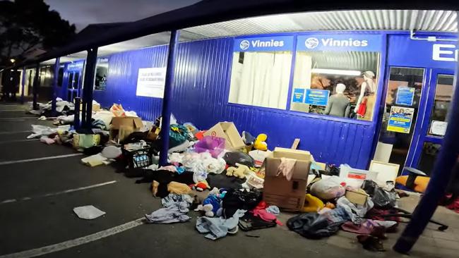 Vinnies SA chief executive Evelyn O’Loughlin said it cost the charity tens of thousands of dollars to clean up and dispose of the unusable donations every year. Picture: Supplied