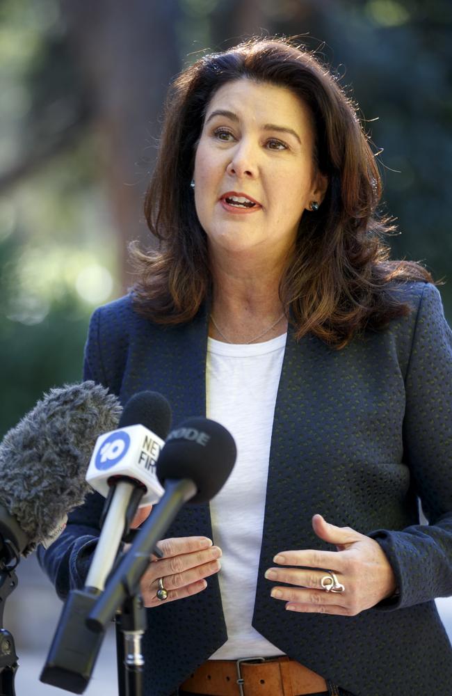 Minister for Women’s Economic Security, Jane Hume speaking at press conference in Melbourne. Picture: NCA NewsWire / David Geraghty