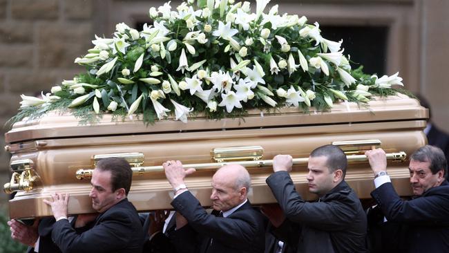 The funeral of Rosario Gangemi at St Monica's Catholic Church, Moonee Ponds.