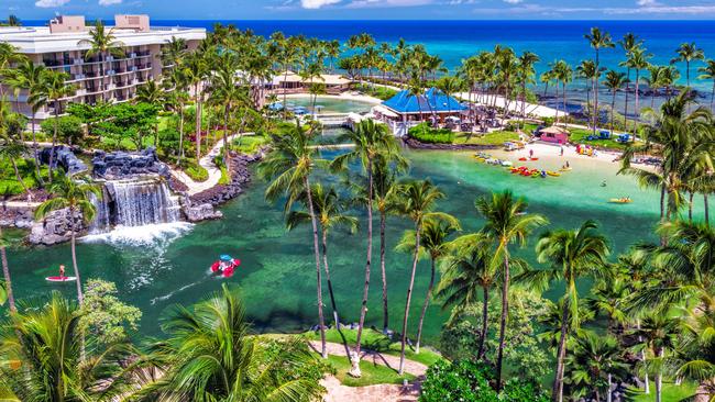 The lagoon at Hilton Waikoloa Village, Hawaii. Picture: Hilton