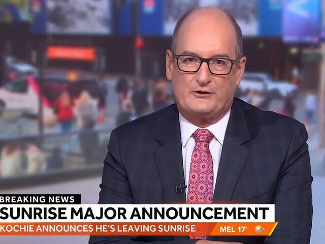 The end of an era … Kochie quits as Sunrise co-host. Picture: Channel 7