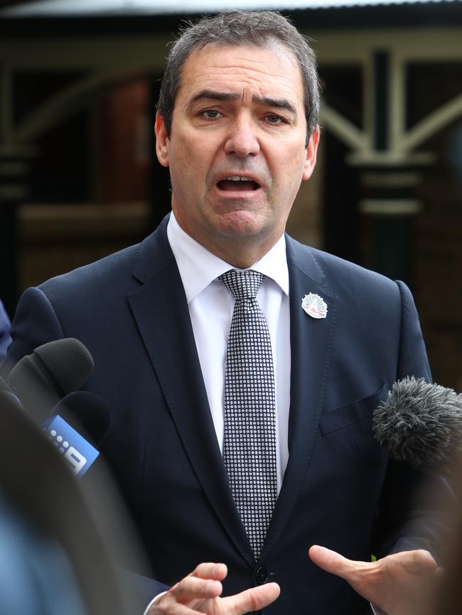 Opposition Leader Steven Marshall talking about the facility’s closure.