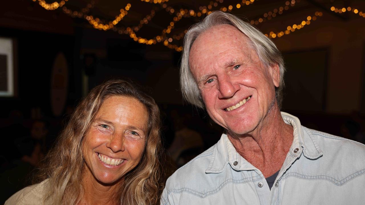 Lin Sutherland and Gordan Knight at the Save the Waves Film Festival at Tom Atkin Hall for Gold Coast at Large. Picture, Portia Large.