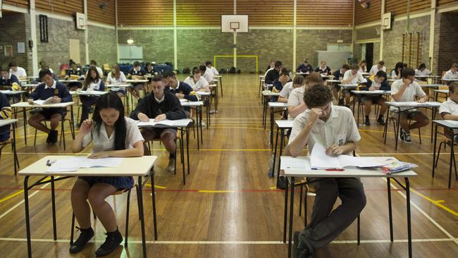 HSC students doing their exams.