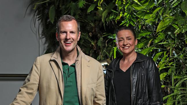 Lieutenant Colonel Christopher Johnston CSC alongside Queensland Theatre Artistic Director Lee Lewis. Picture: Zak Simmonds