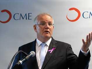 Australian Prime Minister Scott Morrison is seen at the Chamber of Minerals and Energy Western Australia's International Women's Day Breakfast in Perth on Friday, March 8, 2019. Picture: RICHARD WAINWRIGHT