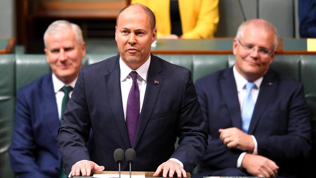 Josh Frydenberg is the first Treasurer to deliver a budget surplus since 2007. Picture: Lukas Coch