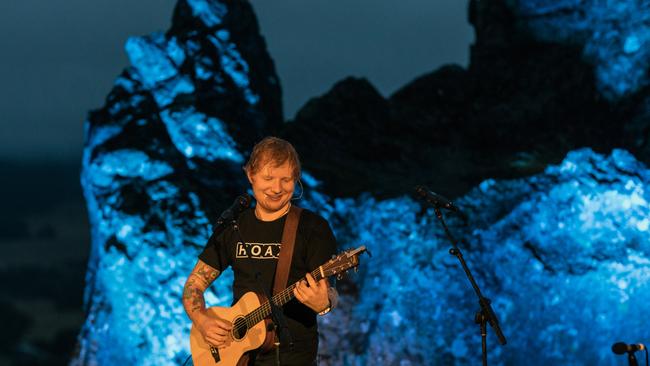 Ed Sheeran performs at Hanging Rock. Please photo credit Jaden Oswald