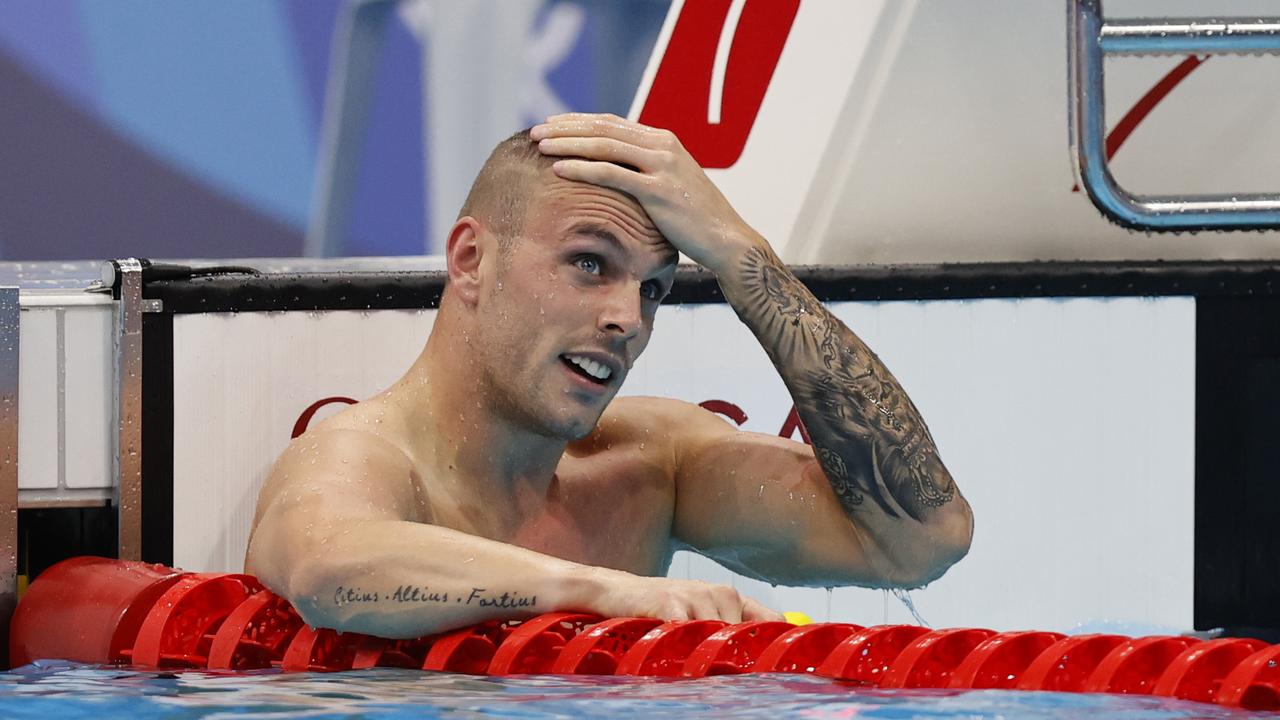 Kyle Chalmers claims Silver in the final of the Mens 100m Freestyle. Picture: Alex Coppel.