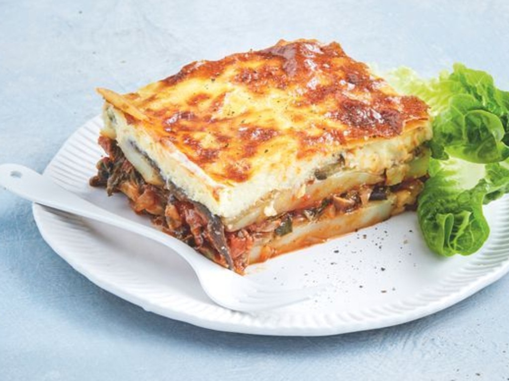 Vegetarian mushroom moussaka.