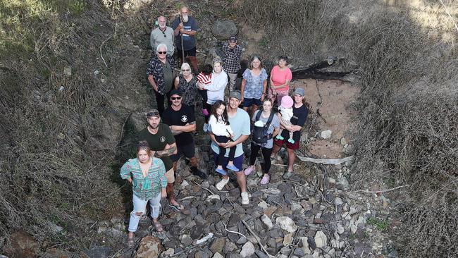 Residents say the risk of the Native Hut Creek (pictured) flooding their homes was greatly overstated by a study commissioned by council, potentially costing them thousands in insurance price hikes. Picture: Alan Barber