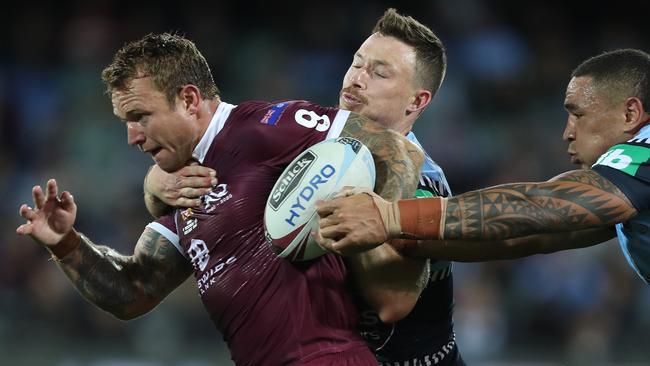 QLD's Jake Friend during Game 1 of the NSW v QLD State of Origin series at Adelaide Oval, Adelaide. Picture: Brett Costello