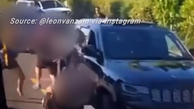 Sunshine Coast Police investigate footage of violent Bli Bli road rage incident. Picture – Instagram.