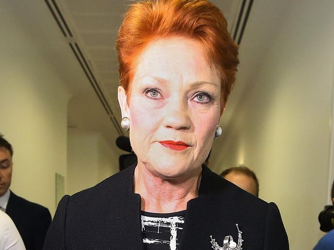Pauline Hanson was disappointed in Fraser Anning, even before he quit. Picture: Kym Smith