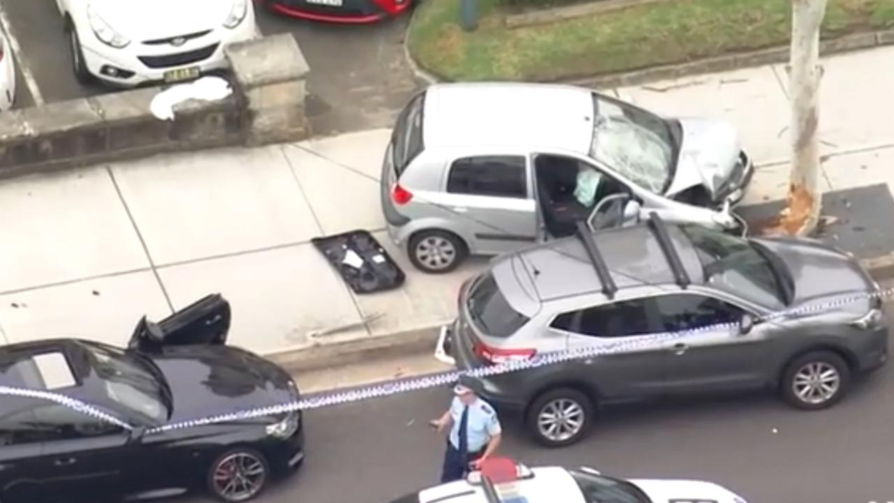 Emergency services were called to Avoca St in Randwick, Sydney, on February 9 after a driver of a vehicle allegedly mounted the kerb and collided with a female pedestrian. Picture: 7News