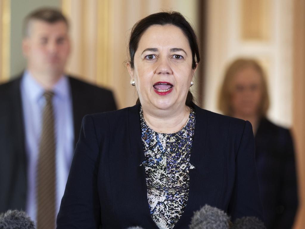 Premier Annastacia Palaszczuk announced three people in their 30s wre the latest COVID-19 cases in Queensland, linked to an outbreak at the Queensland Corrective Services Academy at Wacol. Picture: NCA NewsWire / Attila Csaszar