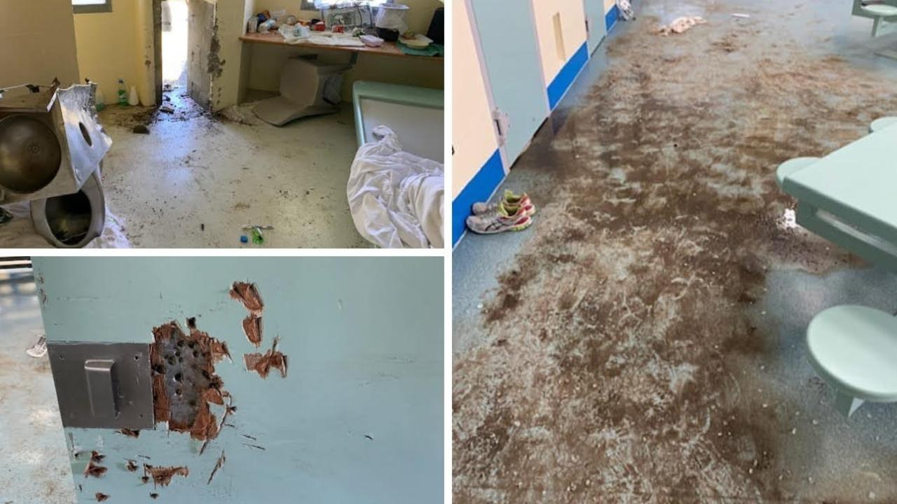 Extensive damage as a result of the 16-hour riots at Capricornia Correctional Centre in 2021.