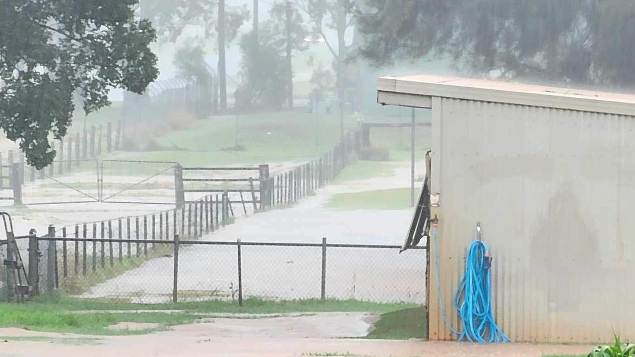 Kingaroy received heavy rain on Wednesday with reports of up to 100mm. Photo by Kingaroy State High School.