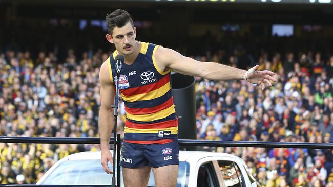 The Adelaide captain was heavily criticised for his Grand Final speech. Picture: Sarah Reed