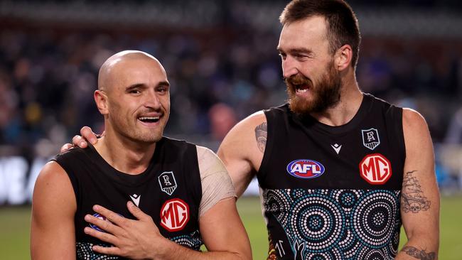 Port is knocking on the door of the AFL’s top four. (Photo by James Elsby/AFL Photos via Getty Images)