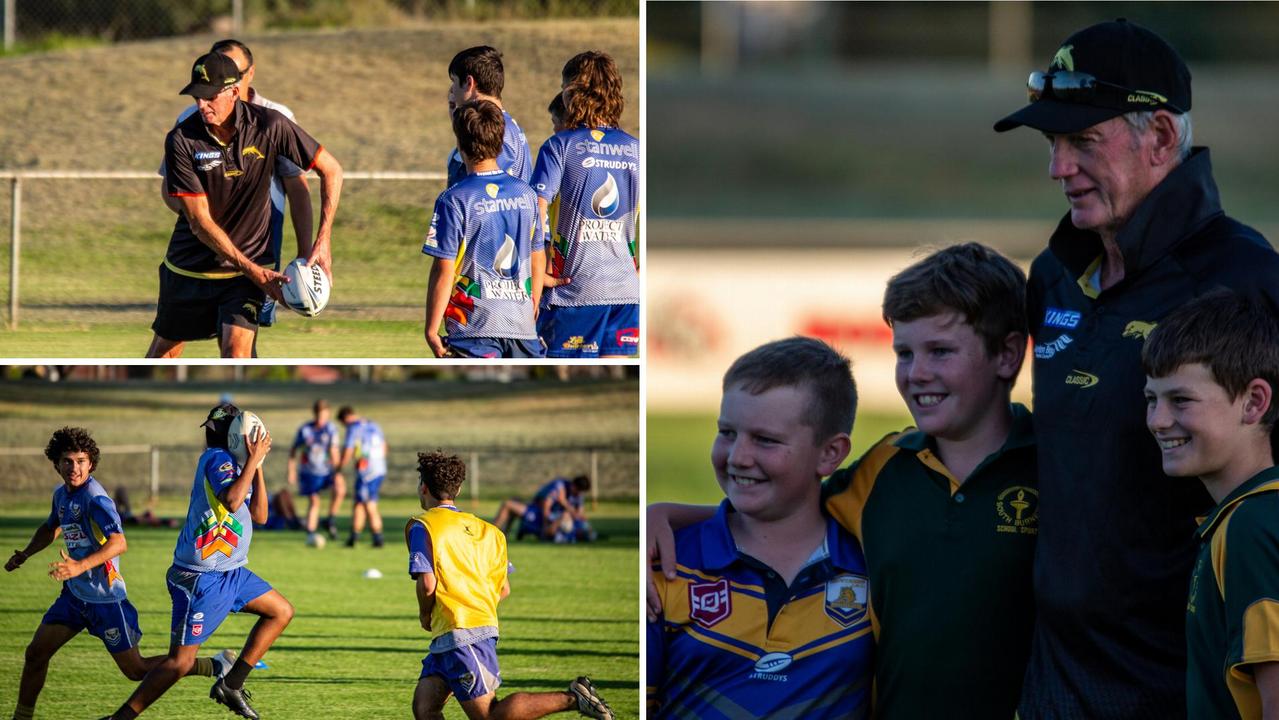 Starstruck youngsters score session with footy legend Wayne Bennett