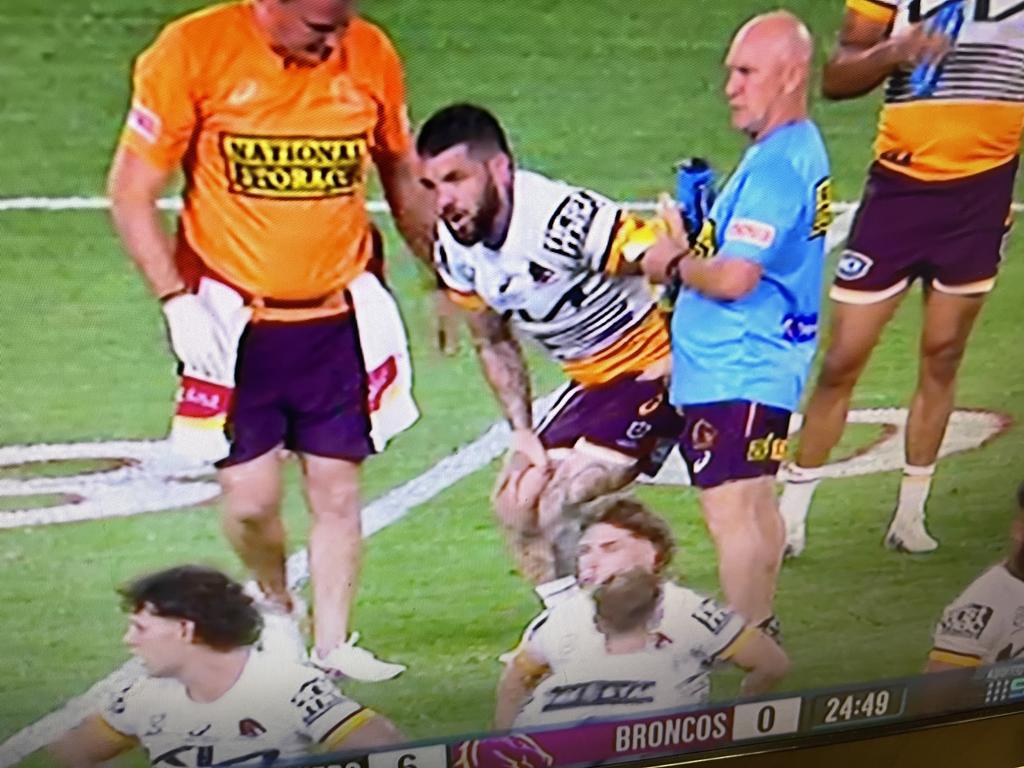 Adam Reynolds cops a groin injury.