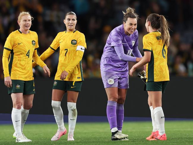 The Matildas get the royal treatment from Channel 10. Picture: Getty Images