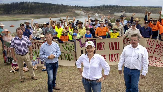 Queensland opposition LNP leader Deb Frecklington visits Paradise Dam as part of the LNP’s commitment to fix it and restore it to its full previous supply level. NCA NewsWire / Sarah Marshall