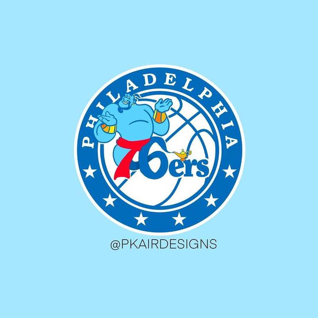 Philadelphia 76ers v Aladdin’s Genie. Picture: pkairdesigns/Instagram