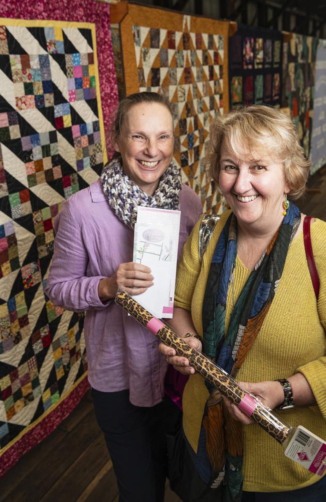 Jennifer Lee (left) and Robyn Neucom at Craft Alive at The Goods Shed, Saturday, August 24, 2024. Picture: Kevin Farmer