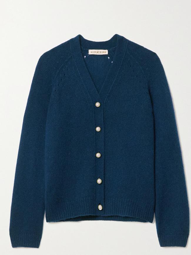 ALEXACHUNG 'Karlin' cardigan via Net-a-Porter. Picture: Net-a-Porter