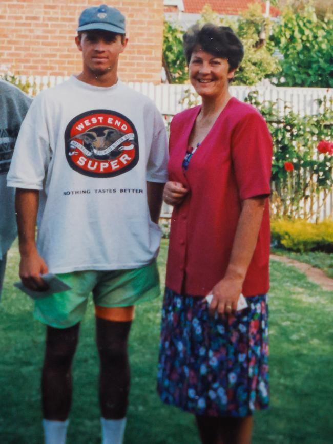 Greg Blewett and his mum Shirley Blewett.