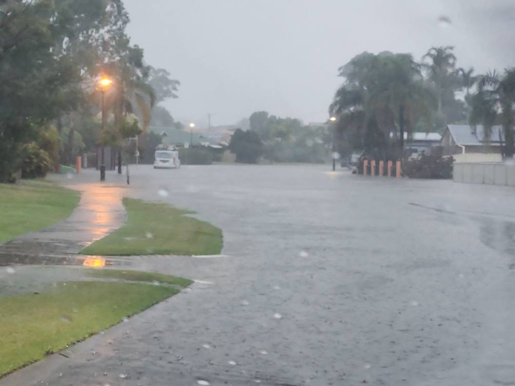 Flash flooding in Hervey Bay.