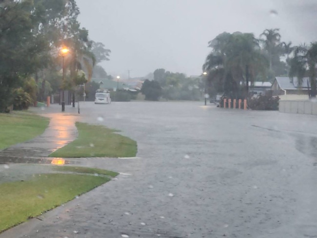 Flash flooding in Hervey Bay.