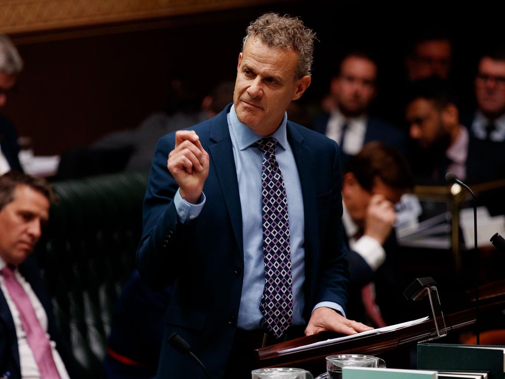 Dumped NSW minister Tim Crakanthorp during question time. Picture: NCA NewsWire / Nikki Short