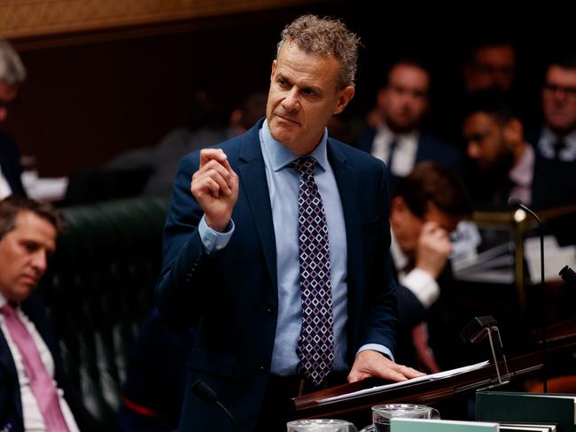 Dumped NSW minister Tim Crakanthorp during question time. Picture: NCA NewsWire / Nikki Short