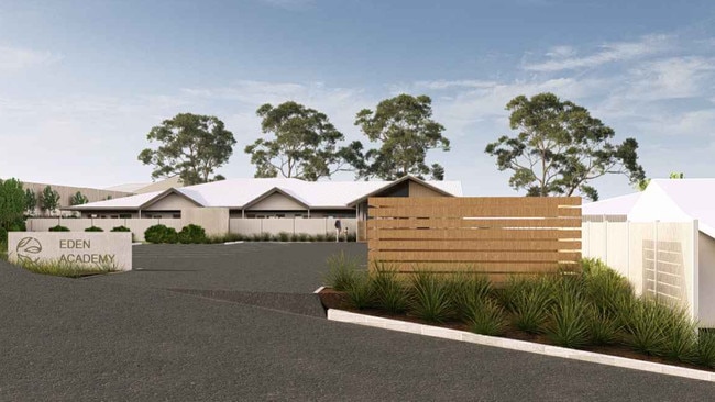 An artist impression of a new childcare centre planned for St Martin De, Porres Catholic school in Sheidow Park. Picture: ON Architecture