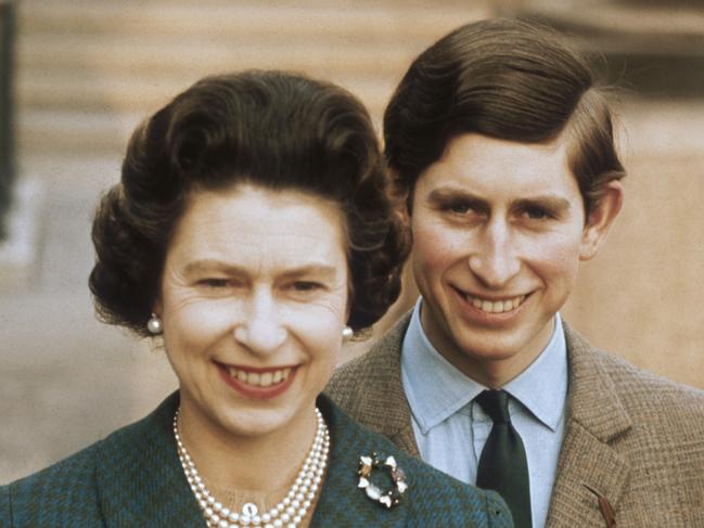 Queen Elizabeth II with Prince Charles at Windsor Castle, April 1969. (Photo by Fox Photos/Hulton Archive/Getty Images)