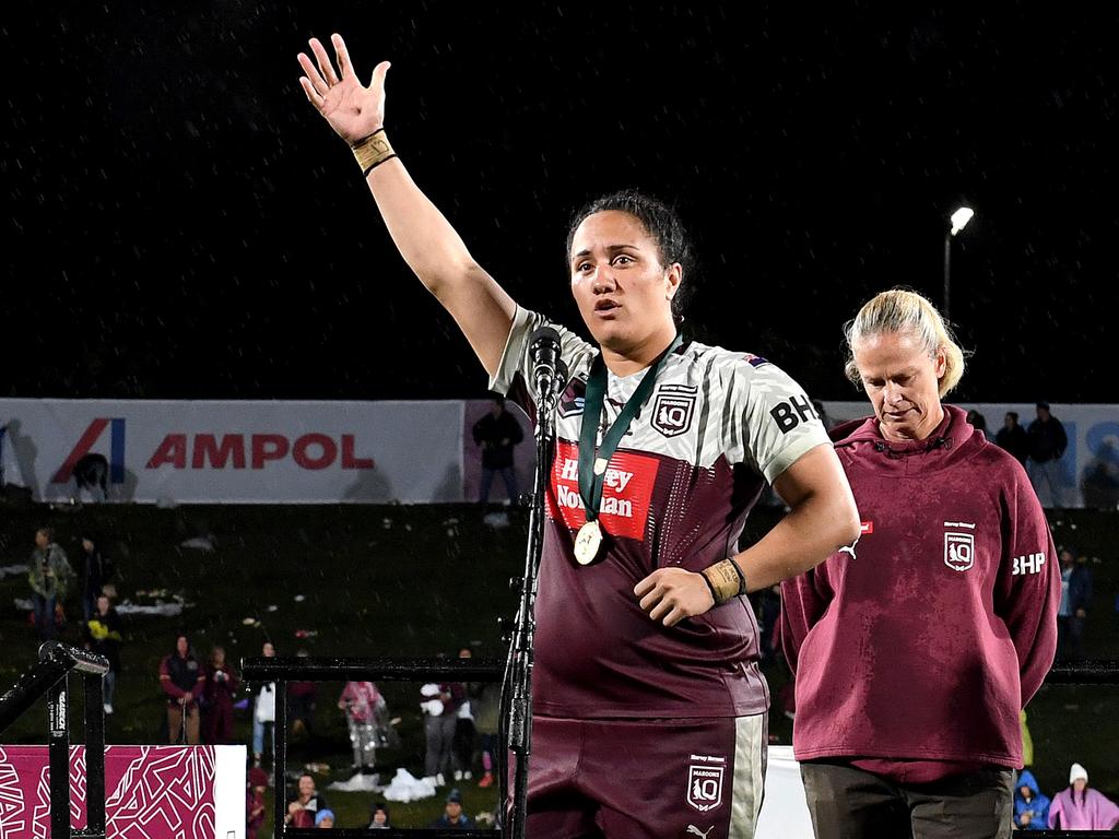 Tazmin Gray (QLD) won the Player of the Match in last year’s Women's State of Origin. Picture: Bradley Kanaris/Getty Images