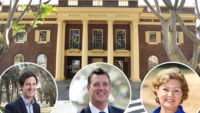 Three of the northern beaches councillors who were set to debate pay rises.