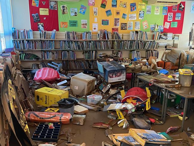 Cabbage Tree Island Public School was inundated, hitting several classrooms.  Picture: Dyonne Anderson