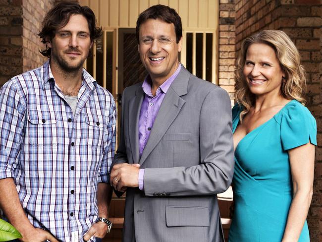 Selling Houses Australia hosts Charlie Albone, Andrew Winter and Shaynna Blaze Picture: Foxtel