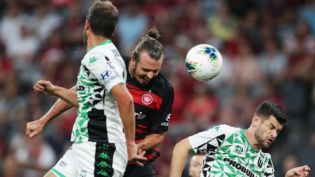 German import Alex Meier, centre, has struggled to find the back of the net