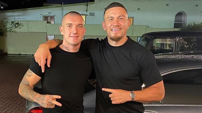 Dustin Martin and Sonny Bill Williams. Picture: Instagram