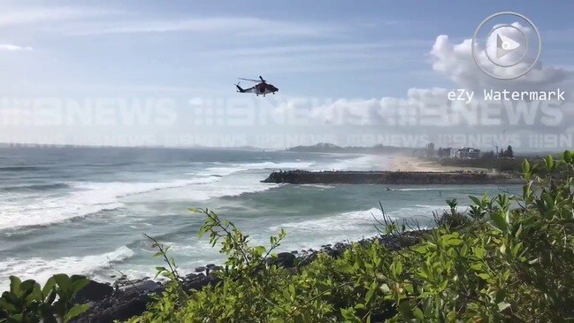 Boat crash off Burleigh headland