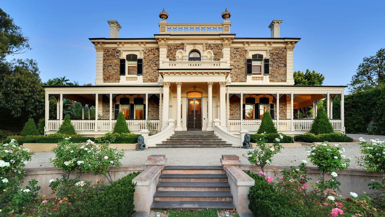 The mansion in Glen Osmond, pictured when it was previously sold. Picture: realestate.com