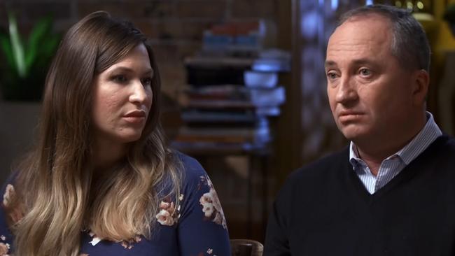 Vikki Campion and Barnaby Joyce gave an interview to Channel 7’s <i>Sunday Night</i>. They were paid $150,000, which they have said will be held in a trust for their son. (Pic: Channel 7)