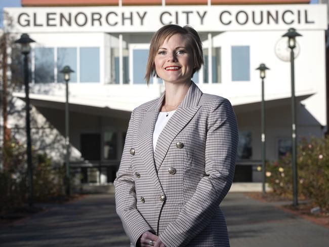 Acting Glenorchy mayor Bec Thomas has received the backing of fellow alderman, and former mayoral candidate, Steven King. Picture: Chris Kidd