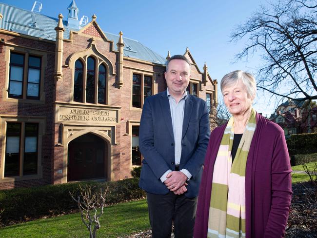 Pro Vice Chancellor - Campus Life, Professor Nicholas Farrelly and Catherine Mayhead of Glebe Residents Association at the newly refurbished Phillip Smith Centre.Picture: Linda Higginson.